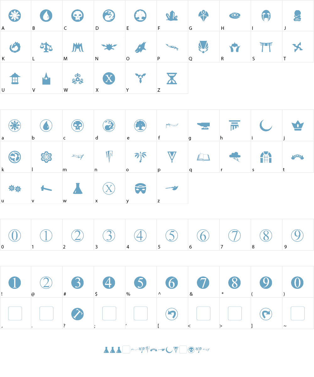Planewalker Dings Font Character